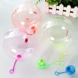 72-Pack of Popular Cross-Border Inflatable Hand Slap Balls, Bumpy Blow-Up Balloons, Children's Stretch Rope Elastic Balls, Street Stall Toys