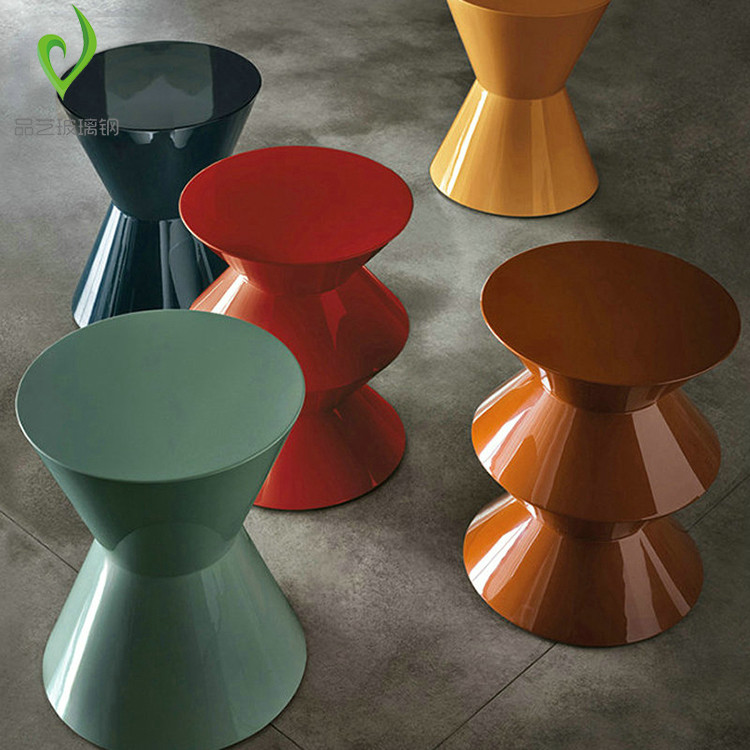 Bamboo stool fashion beautiful glass fiber leisure seat indoor and outdoor decoration decoration rest area waiting for the stool