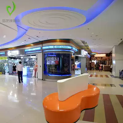 Meichen fiberglass leisure seat decoration decoration decoration hotel shopping mall rest area waiting chair Park outdoor bench