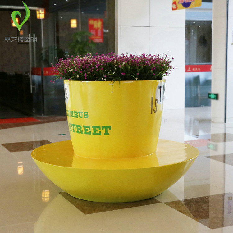 Beauty Chen Glass Fiber Casual Seat Coffee Cup Styling Flowerpots Combined Outdoor Mall Decoration Swing and rest chair stool