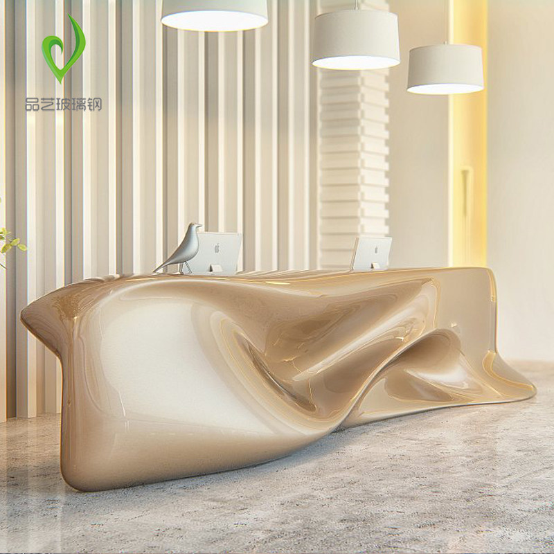 Glass Fiber Front Desk Checkout Desk Simply Modern Help Desk Company Creative Bar