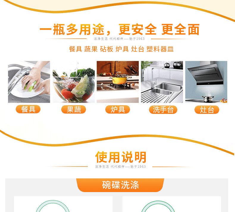 白猫洗洁精 500g*2瓶装 图9