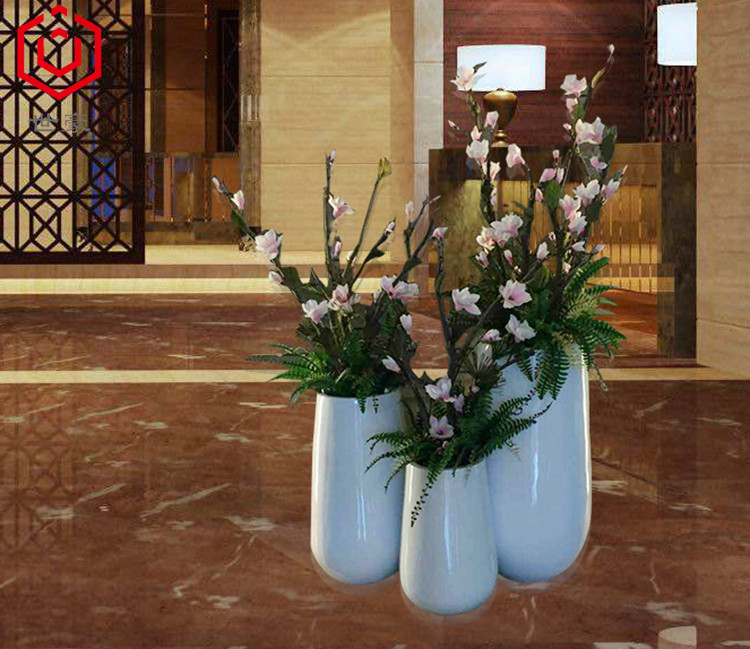 European-style fiberglass combination flowerpot Meichen floor-to-ceiling large vase vase shopping mall hotel corridor front decoration