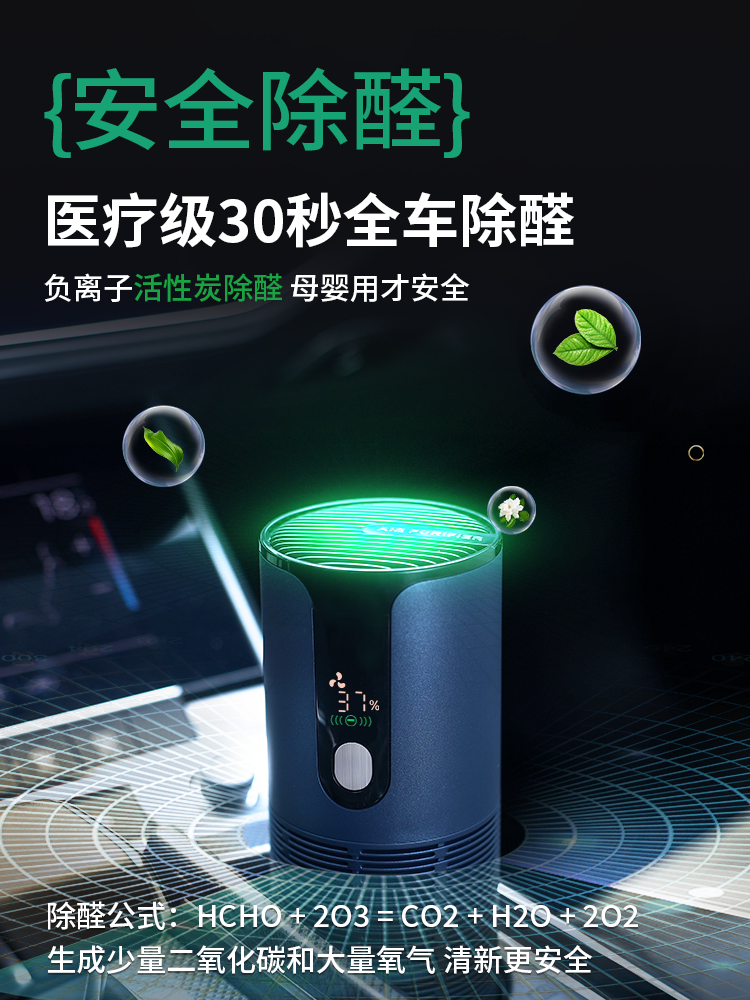 Car Air Purifier Removes Pm2.5 and Negative Ions in the Car, Eliminating Formaldehyde and Odors in New Cars