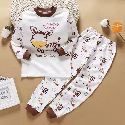 Children's women's pajamas winter cute suits middle-aged children's underwear baby autumn clothes sanitary pants men's cotton autumn and winter long sleeves