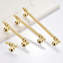 Modern simple wardrobe door handle American cabinet drawer handle Kitchen cabinet door long handle Gold single hole handle
