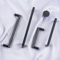 Light luxury black diamond crystal handle single hole gold drawer shoe cabinet Cabinet wardrobe door handle modern simple