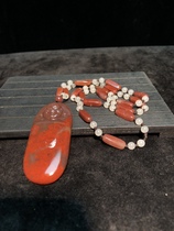 Guilin Chicken Blood Jade Exquisite Ice Red Laughing Buddha Pendant Necklace