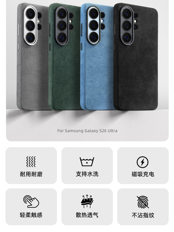 Luxury Alcantara Shockproof Samsung Phone Case