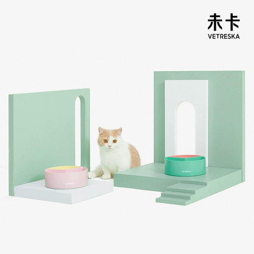 Нет кошачья чаша двойная миска бассейн кошки бассейн кошачий питомник, защищающая шейки матки кошачья чаша вода, миска рисового кастрюля, миска для зерна рисового горшка