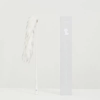 Снежная лиса дразня кошка