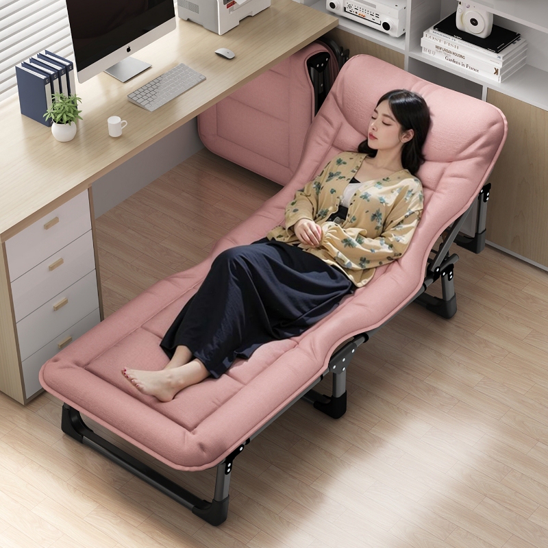 Folding Bed Office Single Bed Nap Chair Home Simple Portable Camp Bed Adult Small Bed Nap Artifact