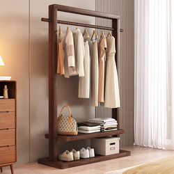 Coat rack 2025 New arrival bedroom floor standing solid wood hanger For Home small storage integrated Movable into the home
