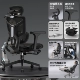 Новый черный цвет Ари [умные подлокотники в 6 направлениях + полностью сетчатая подушка сиденья + динамические крестцовые направляющие] регулируемая спинка стула + подставка для ног