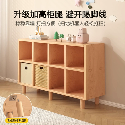 Книжная полка из натурального дерева, книжный шкаф, простое чтение, система хранения