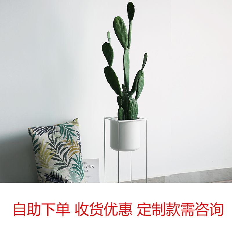 Nordic Iron Art Flower Shelf Single Layer Living Room Aesthetically Fashionable European Style Balcony Minima Green Plant Large Flower Pot