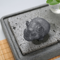 Shima said that the town house Rhinoceros tea pet ornaments Kung Fu tea set boutique handle pieces Stone small sculpture tea ceremony accessories