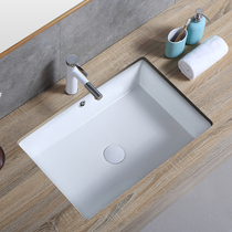 Side bathroom ceramic basin square basin flat bottom deepening right angle basin washbasin balcony laundry basin