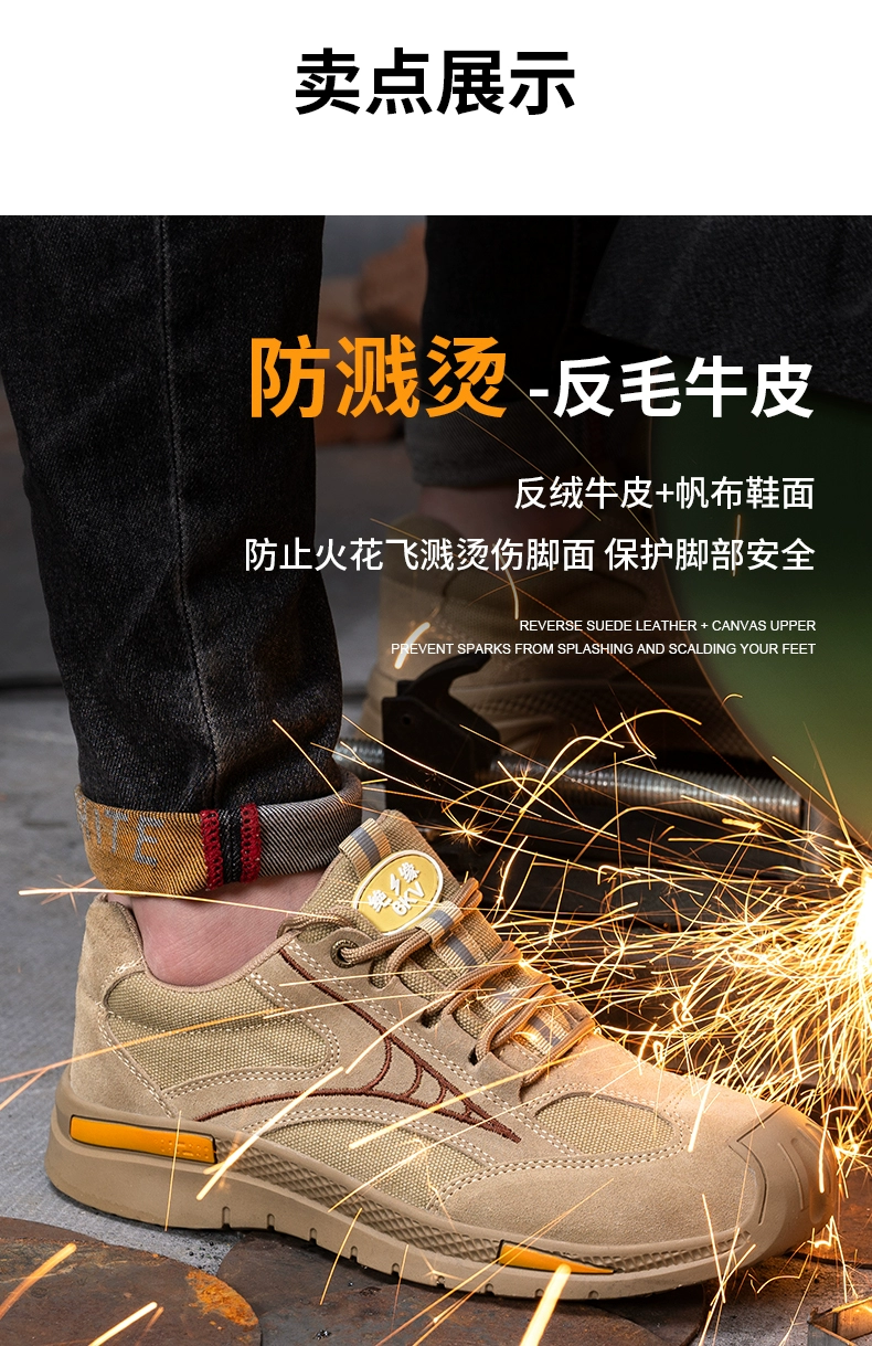 Labor protection shoes for men, winter steel toe caps, anti-smash, anti-puncture, lightweight, deodorant, breathable work shoes, insulated, wear-resistant construction site
