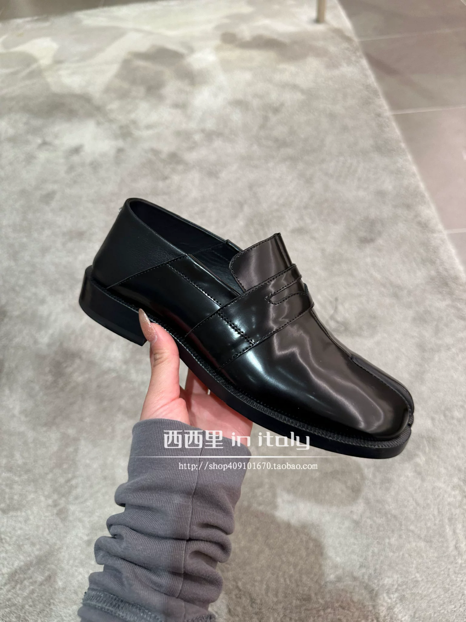 Италия закупка новые носовые лоуферы Maison Margiela кожаные туфли женские обувь можно надеть