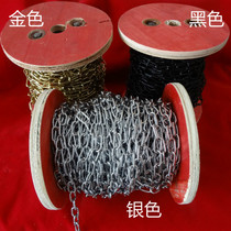 2MM gold black silver lamp chain hanging chain sign chain hanging lantern chain anti-theft chain dog chain decorative chain