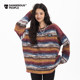 DANGEROUSPEOPLE Xue Zhiqian DSP striped native wind sweater autumn and winter trend loose couple sweater