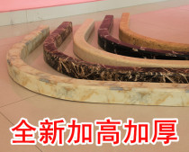 Fan-shaped shower room water retaining strip toilet with high stone base waterproof strip curved marble pattern water barrier pre-buried