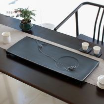 Handmade carved natural Wujin Stone tea tray household Stone tea table simple drainage tea tea set