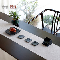 Natural Wujin Stone Tea Plate Dry Foot Cheng Zen Dry Bubble Pan Mini Water Storage Tea Set Gift Box Tea Set