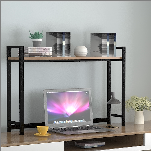 Desktop Shelf Small Bookshelves Monolayer Dorm Room Computer Table Students With Iron Art Economy Type Multilayer Containing Deck Shelf