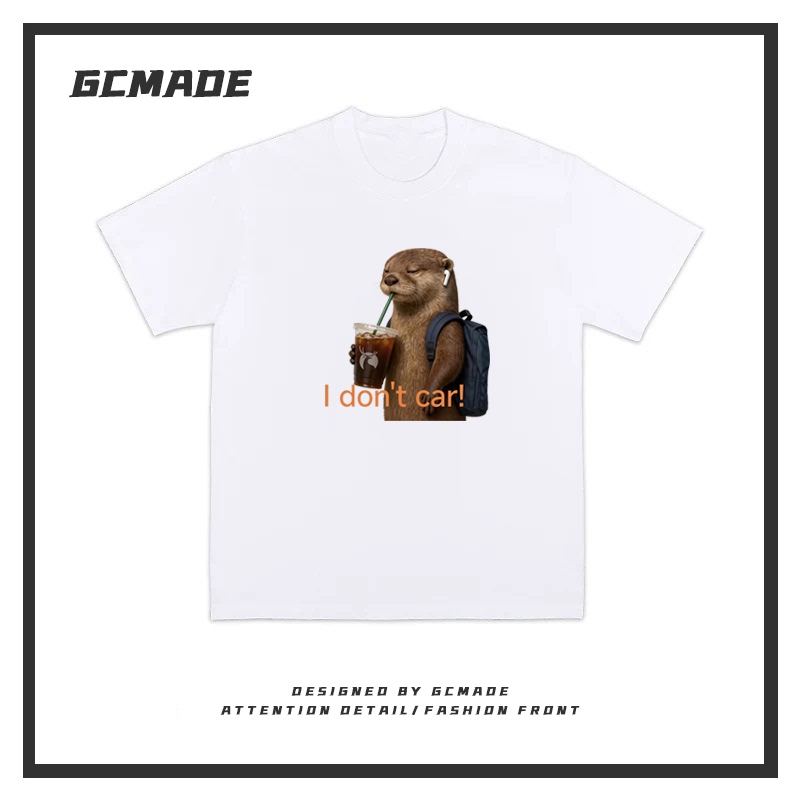 【Otter Said I Don'T Care】I Don'T Care, My World, I Make the Decisions, Summer Pure Cotton Short-Sleeve T-Shirt, Trendy