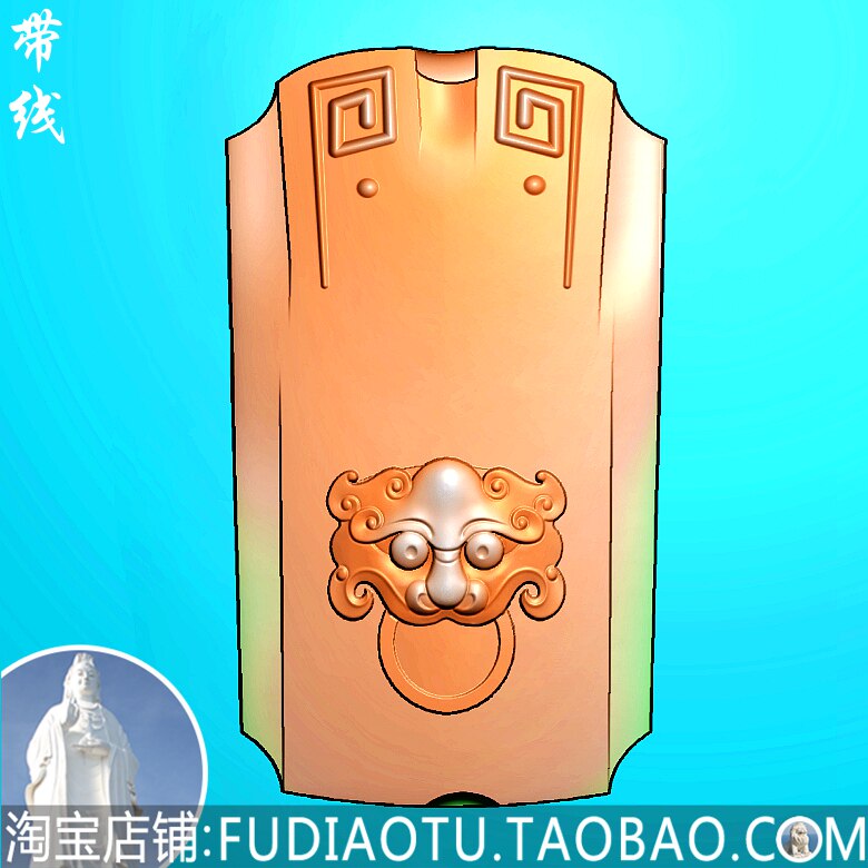 Follow-type back tattooy imitation ancient Mengmeng beast head jade sculptures 8 Breathe with no sign of fine carving JDP reliefs Chart JDP Relief Plot BMP Grayscale