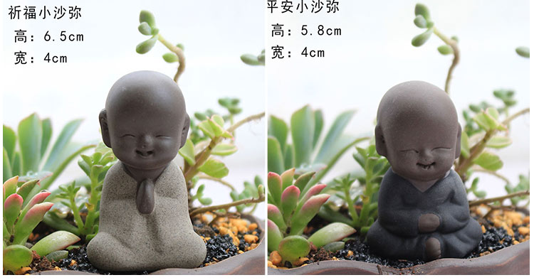 Express little monk meat flowerpot more than ceramic green plant micro spell potted landscape creative zen the office furnishing articles