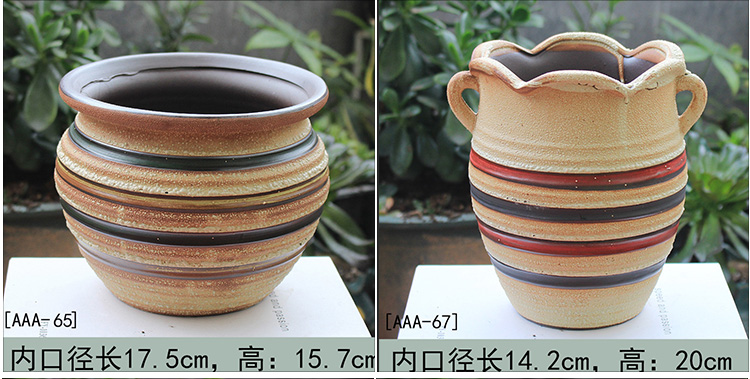 European fleshy flower pot through tall) tao meaty plant flower implement mercifully glaze creative flowerpot ceramic contracted