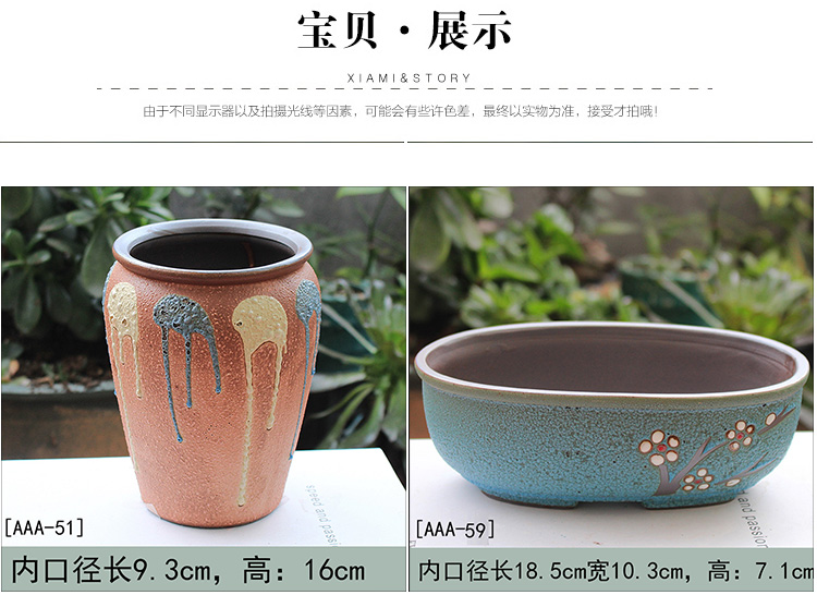 European fleshy flower pot through tall) tao meaty plant flower implement mercifully glaze creative flowerpot ceramic contracted