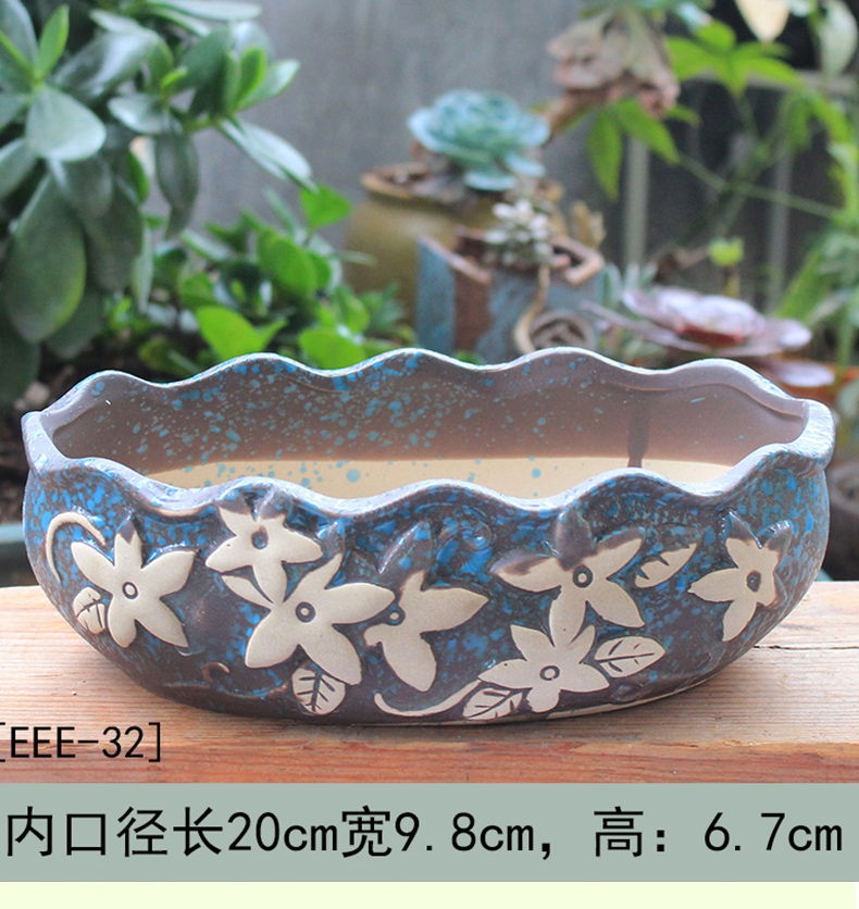 Large - diameter fleshy meat meat, green plant contracted creative flowerpot ceramics is increasing in wide expressions using pot basin of Large special offer a clearance