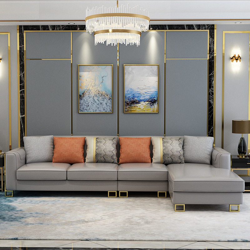 Nordic Light Extravagant Leather sofa minimalist modern Living room Guido Princess Composition Suit Single Double Trio Net Red Sofa