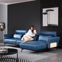 Light Extravagant Style Sofa Genuine Leather Nordic Leather Sofa Down Corner Creativity Sofa Your Princess Mix Extremely Simple Sofa