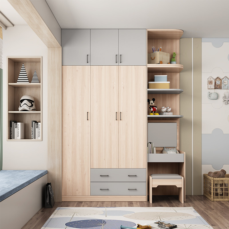 Growth Kingdom Children Boy Wardrobe Desk desk One Multi-functional combined desk Makeup Desk Closet Closet storage Closet-Taobao