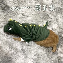 Short-handed small dinosaur pet supplies cat plush spring and summer clothes small dog dog dress up English short American short clothing