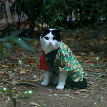 Ghost Blade Pet Supplies Fugang Yiyu Weaving Spring and Summer Cat Clothes Tanjiro Kimono Your Bean Bathrobe