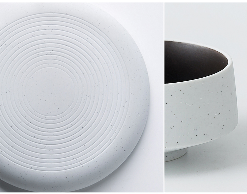 Japanese web celebrity ceramic tableware suit dishes home the modern family with pure and fresh and creative set of bowl