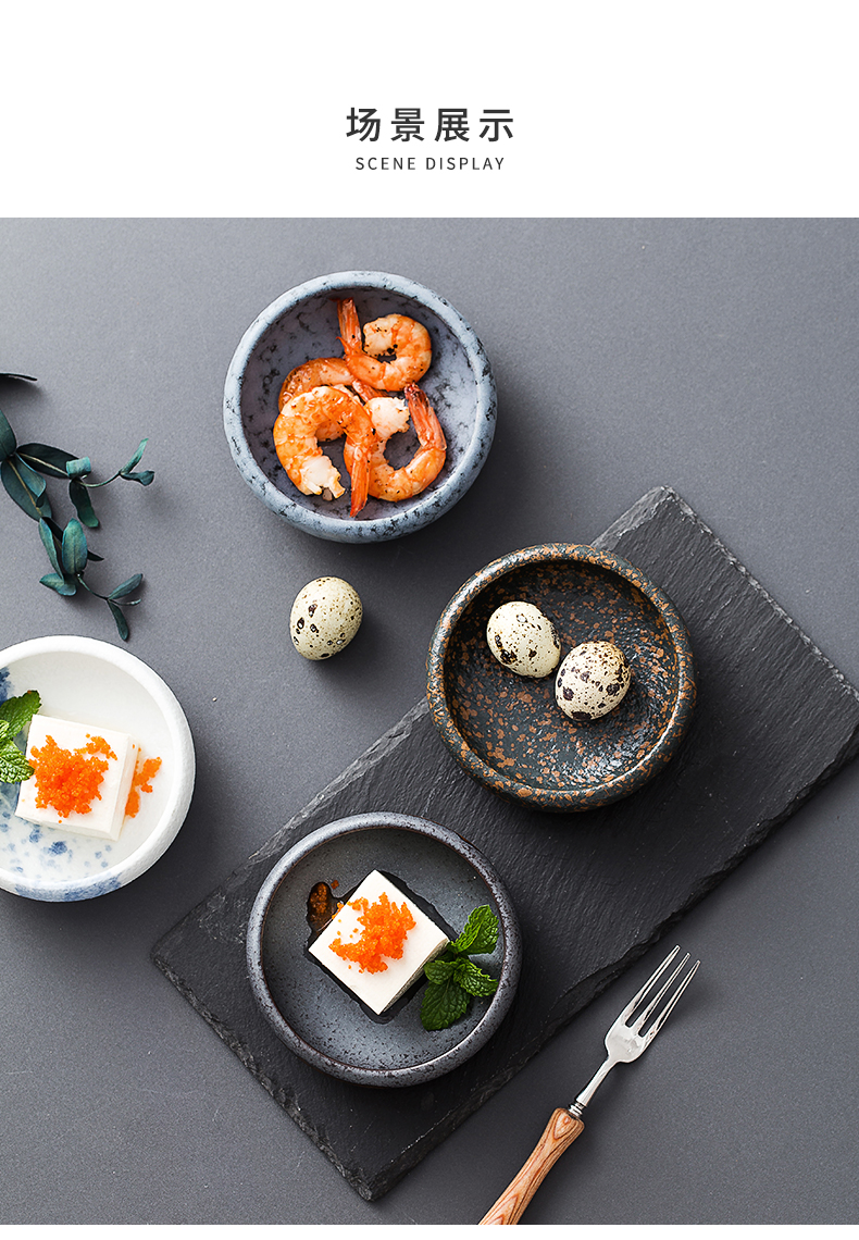 Japanese ceramics seasoning sauce dish household creative three - dimensional soy sauce dish dip disc hotel restaurant tableware artistic conception of the food