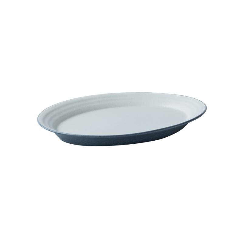 Nordic ceramic oval plate with large fish dish Japanese creative microwave square steamed fish
