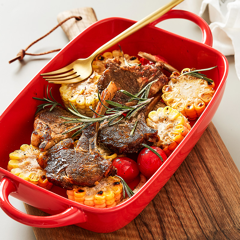 Nordic ceramic ears pan home creative dishes microwave oven dedicated cheese baked FanPan roasted bowl of tableware