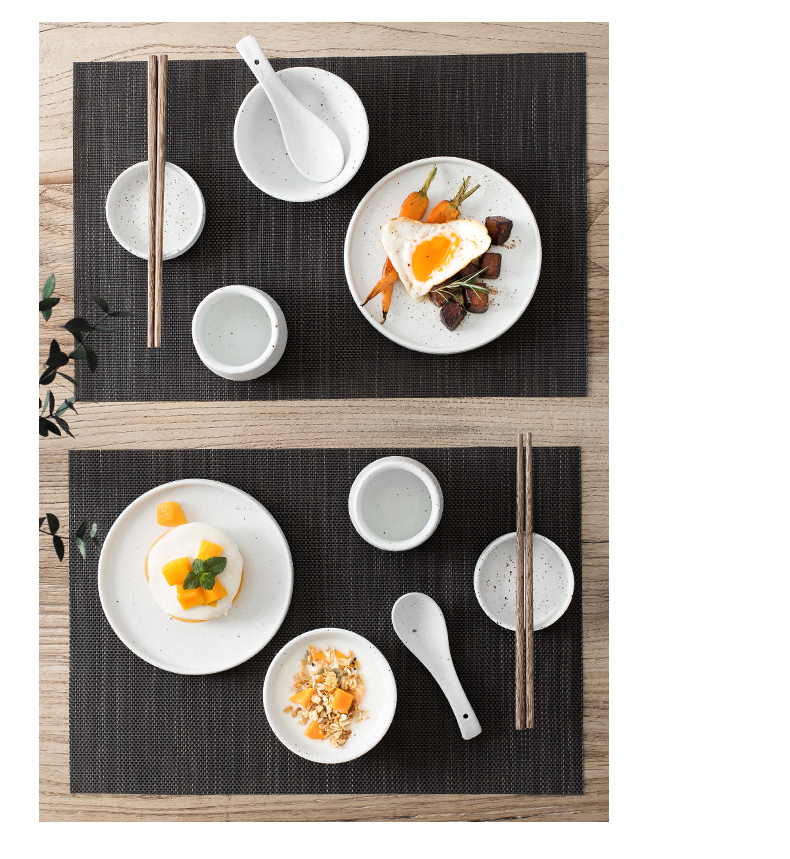 Japanese characteristics on ceramic hotel a dinner table set, informs high - grade star club restaurant dishes dish four pieces