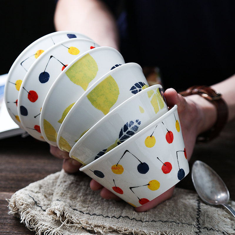 Japanese ceramics tableware, lovely fruit salad bowl ins creative web celebrity beautiful eat a bowl of cereal bowl