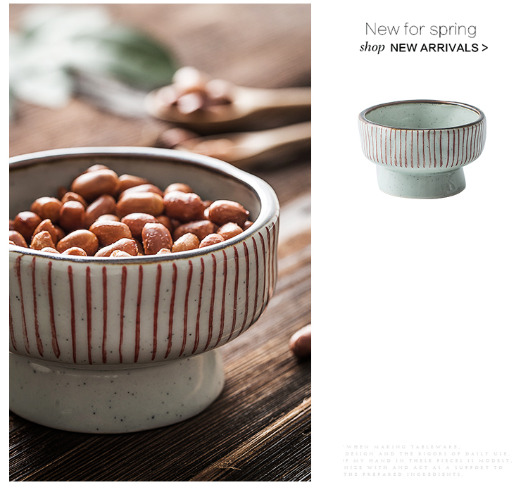 Japanese tall bowl of household ceramic bowl prevent hot thickening ice cream bowl, restoring ancient ways, dip bowl hotel tableware