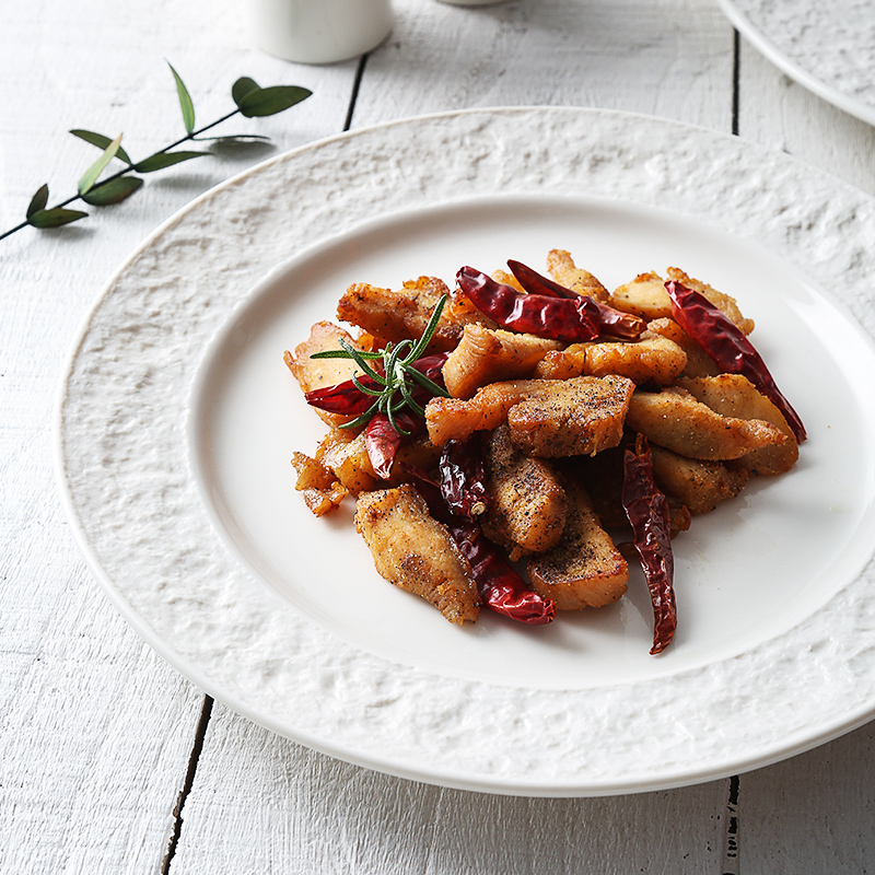 Western food steak plate embossed plate disc European - style ceramics pasta dish tray is Western - style snack dish restaurant tableware