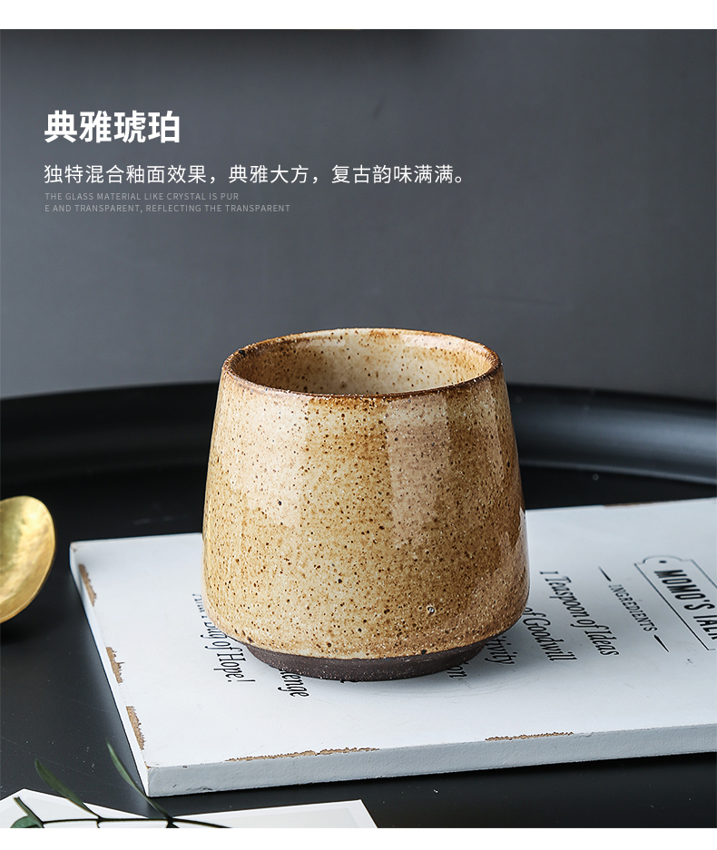 Creative Japanese home sitting room coarse pottery and heavily with coffee cup to restore ancient ways small delicate tableware ultimately responds cup characteristics